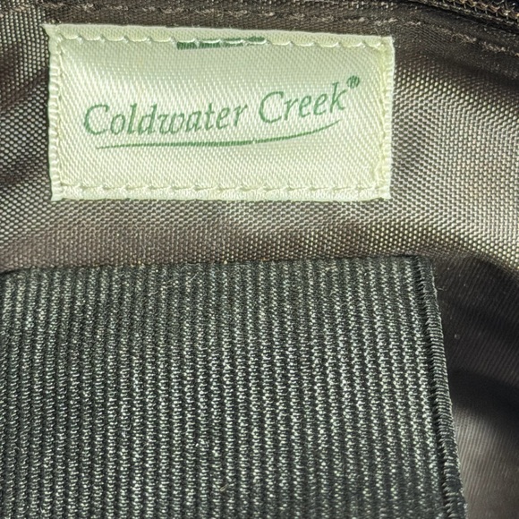 Coldwater Creek Brown Woven Faux Leather Shoulder Tote Work Bag Organizer - Picture 6 of 10